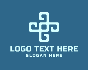 Drug Store - Blue Medical Cross logo design