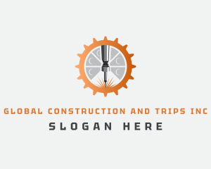 Drill - Industrial Machinery Metalwork logo design