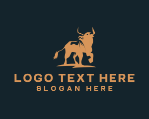 Steakhouse - Bull Wild Animal logo design