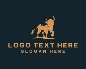 Cattle - Bull Wild Animal logo design