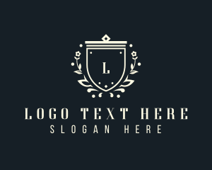 Fashion - Regal Flower Shield logo design