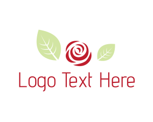 Rose - Red Rose Flower logo design