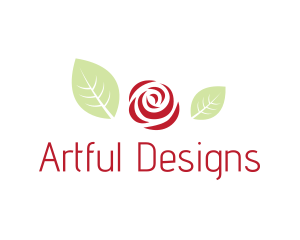 Red Rose Flower logo design