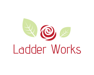 Red Rose Flower logo design