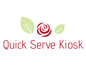 Red Rose Flower logo design