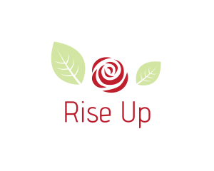 Red Rose Flower logo design