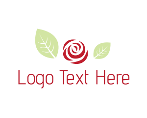 Fragrance - Red Rose Flower logo design