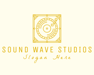 Cd - Retro Music Gramophone logo design