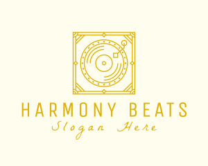 Music - Retro Music Gramophone logo design