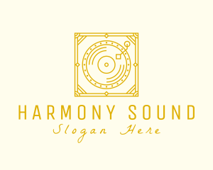 Music - Retro Music Gramophone logo design