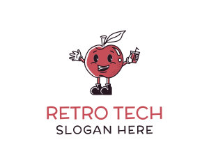 Retro Apple Juice logo design