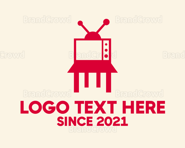 Television Chair Furniture Logo