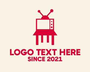Television Chair Furniture logo design