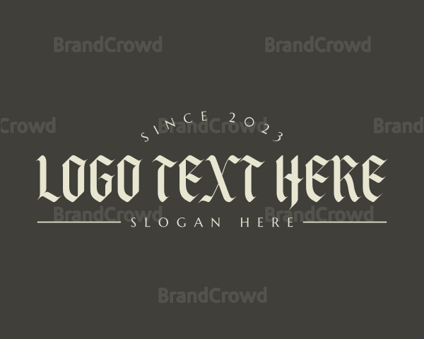 Premium Gothic Tattoo Logo