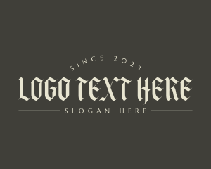 Lettering - Premium Gothic Tattoo logo design