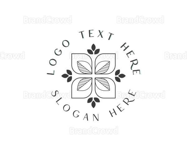 Organic Leaf Floral Logo