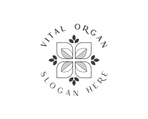 Organic Leaf Floral logo design