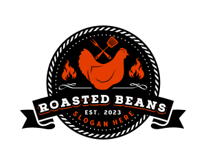 Roasted - Roasted Chicken Grill logo design