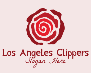 Red Rose Doodle  Logo