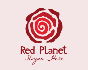 Red Rose Doodle  logo design