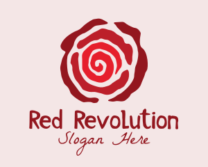 Red Rose Doodle  logo design