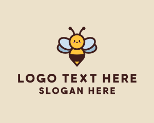 Children - Baby Bee Cartoon logo design