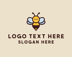 Baby Bee Cartoon Logo