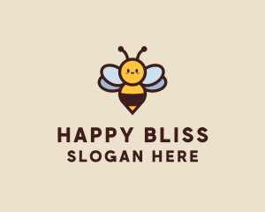 Baby Bee Cartoon logo design