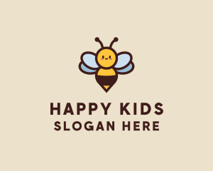 Baby Bee Cartoon logo design