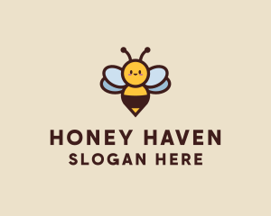 Baby Bee Cartoon logo design