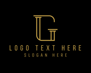 Vc Firm - Architecture Column Letter G logo design