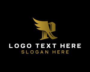 Golden - Premium Luxury Wing logo design
