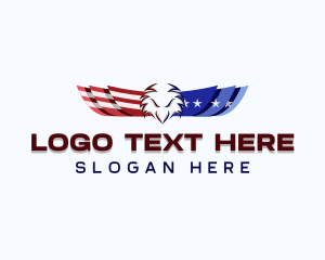 Flag - American Eagle Wings logo design