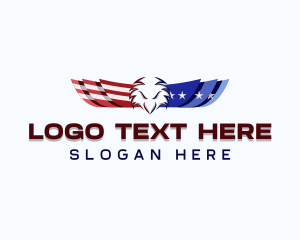 Nationalism - American Eagle Wings logo design
