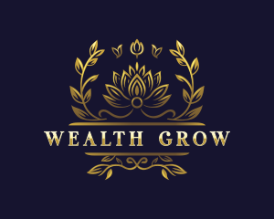 Lotus Luxury Wreath logo design