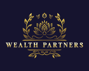 Lotus Luxury Wreath logo design