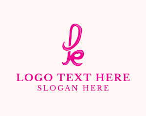 Letter LB - Fancy Pink Letter K logo design