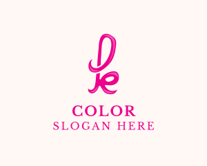 Fancy Pink Letter K Logo
