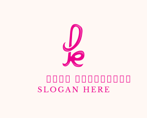 Girly - Fancy Pink Letter K logo design