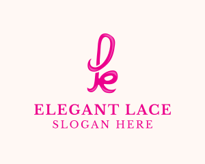 Lace - Fancy Pink Letter K logo design
