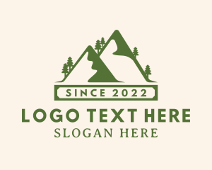 Alpine - Mountain Forest Trekking logo design