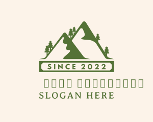 Campsite - Mountain Forest Trekking logo design