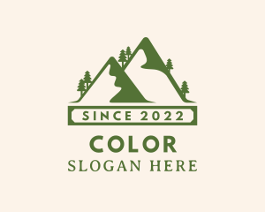 Exploration - Mountain Forest Trekking logo design