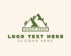 Adventure - Mountain Forest Trekking logo design