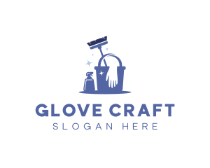 Gloves - Cleaning Products Disinfection logo design