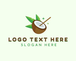 Coco - Organic Coconut Juice logo design