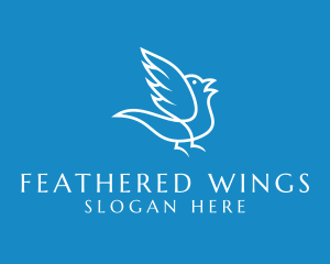 Pigeon - Flying Pigeon Wing logo design