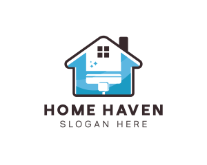 Household - Cleaning House Housekeeping logo design