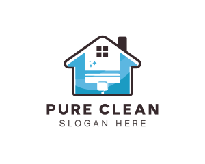 Cleaning House Housekeeping logo design