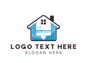 House - Cleaning House Housekeeping logo design
